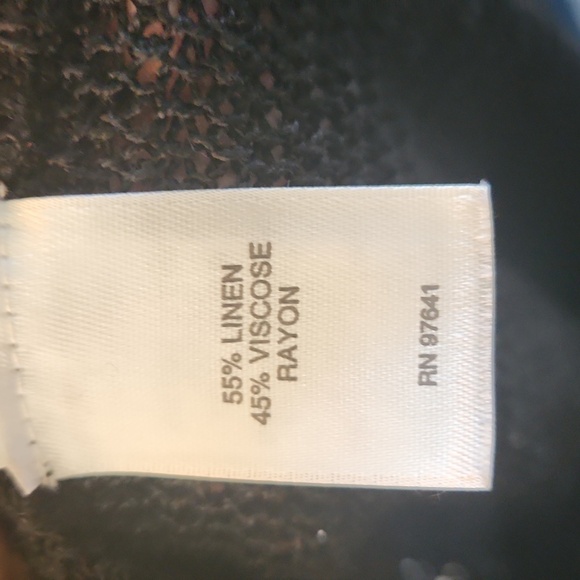 J. Jill Classic Black Women's Sweater open knit Linen Blend Size Small - Picture 6 of 6